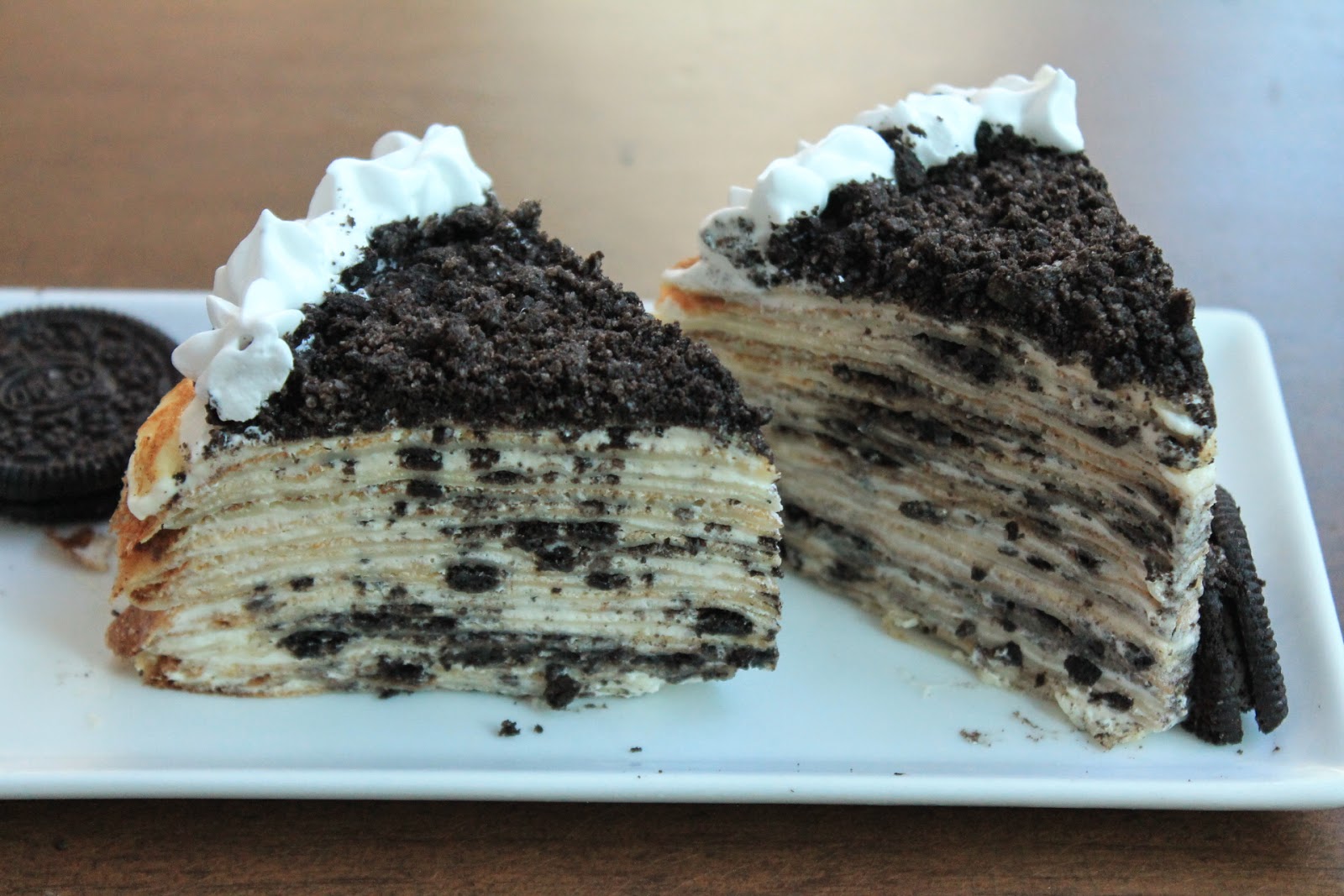Vicky's Bakery Recipe Oreo Mille Crepe 奥利奥法式千层蛋糕